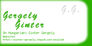 gergely ginter business card